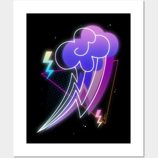 Synthwave Rainbow Dash Cutie Mark Posters and Art